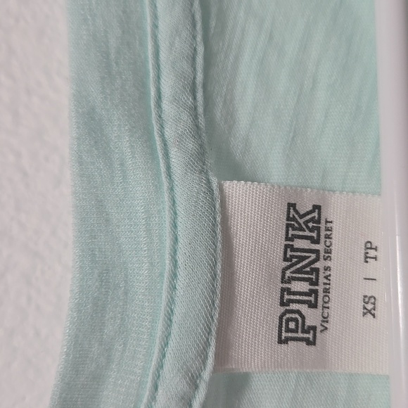 Victoria's Secret Light Teal V-Neck Tee - Picture 3 of 4
